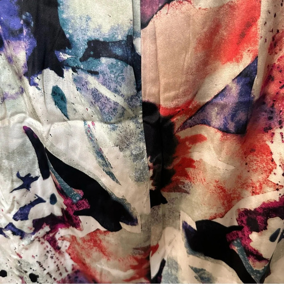 Suzy Chin for Maggy Boutique Women’s Sleeveless Multicolored Silk Dress Sz 4 GUC - Picture 10 of 11